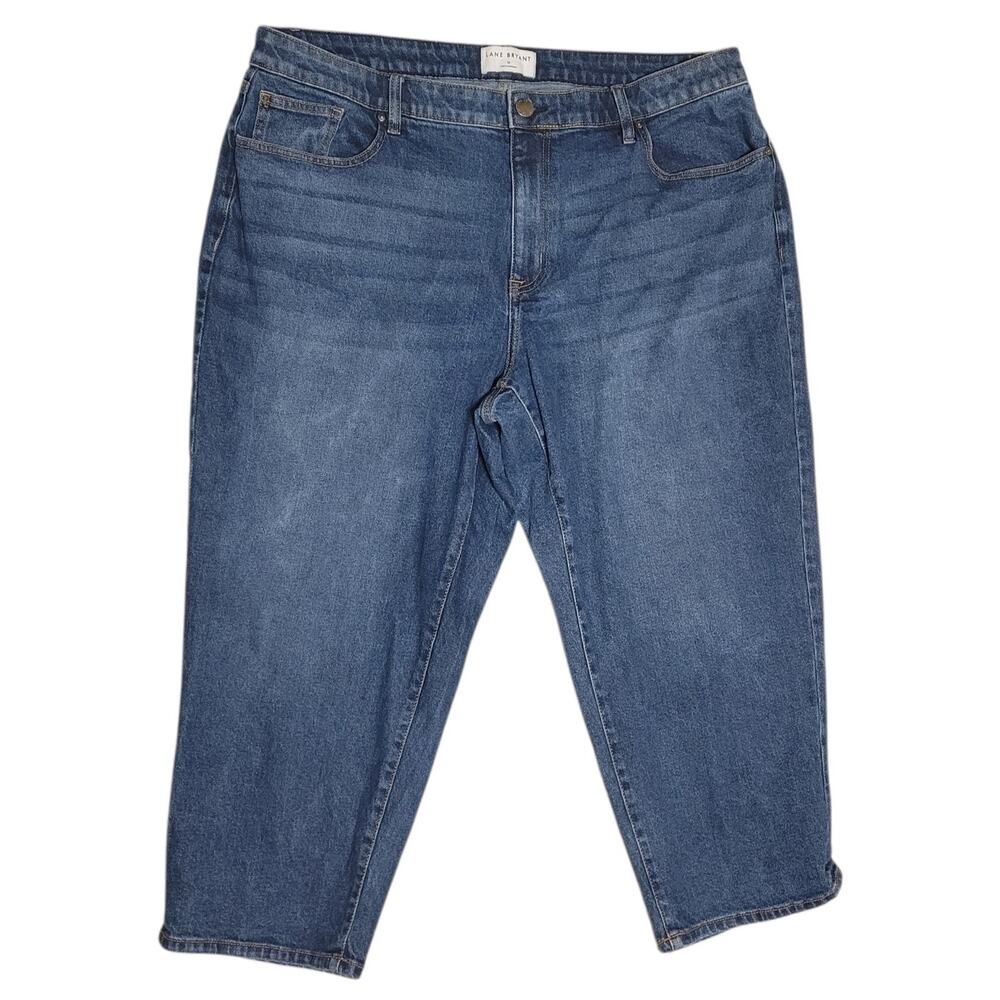 Lane Bryant Womens Signature Fit Mid-Rise Boyfriend Denim Capri Size 18 EUC